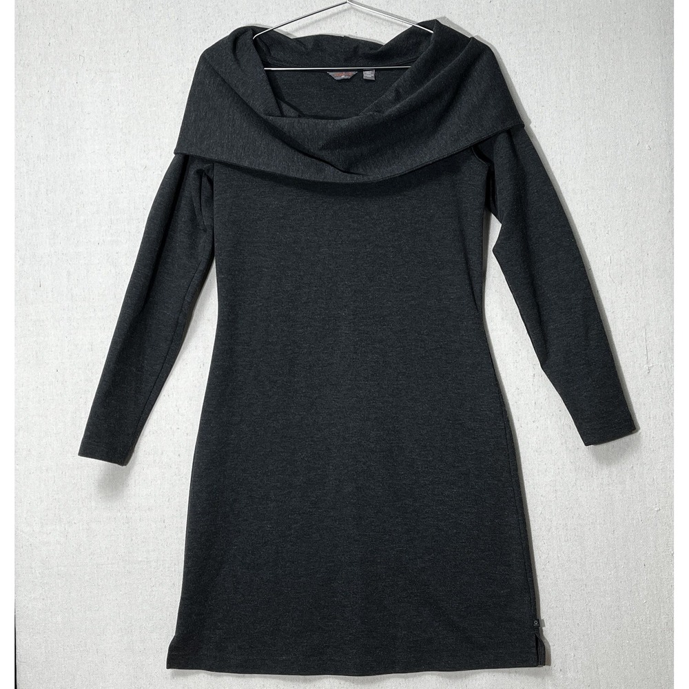 Merrell Indira Comfy Cowl Neck Sweater Dress Gray Women's Small‎